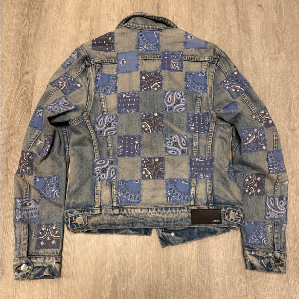 Amiri Blue Patchwork Jean Jacket - image 6